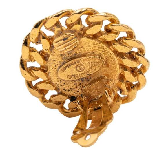 CHANEL Blue Logo Earrings - Picture 3 of 3